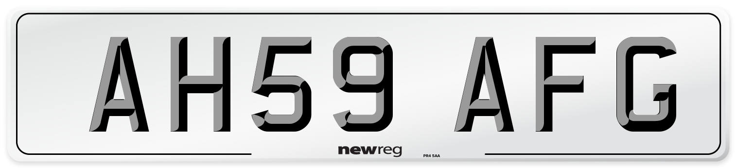 AH59 AFG Number Plate from New Reg